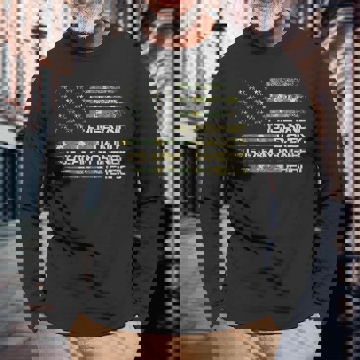 メンズ Husband Daddy Us Army Ranger Hero Flag Usa 迷彩 長袖Tシャツ 高齢者への贈り物