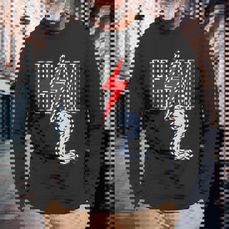 H／M ヘビーメタル《蛇 へび》巳年【どうぶつフレンズ】干支 十二支 2025 ゆるくて かわいい 動物 イラスト 面白 長袖Tシャツ 高齢者への贈り物