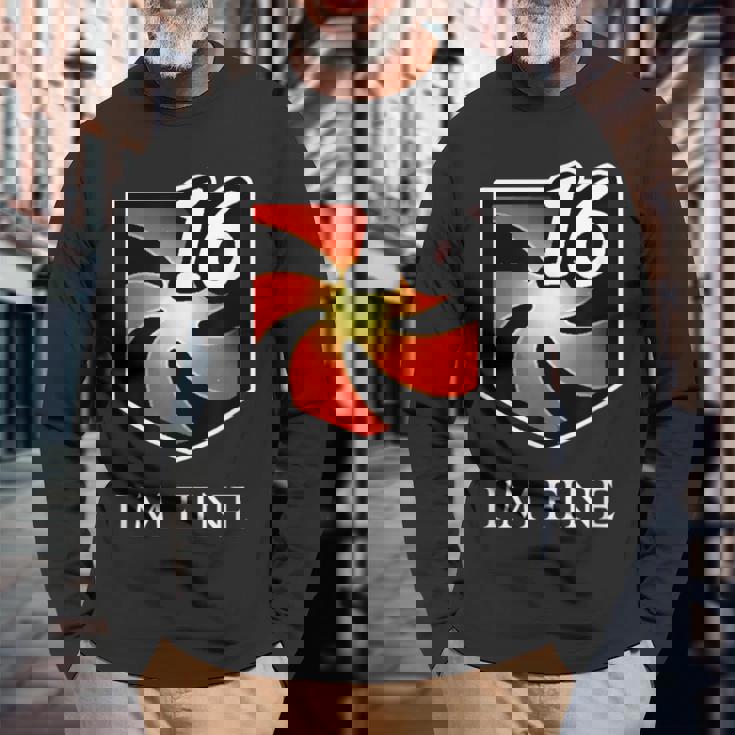 I'm Fine 脆弱性スタックス ファンタジー Mmorpg 長袖Tシャツ 高齢者への贈り物