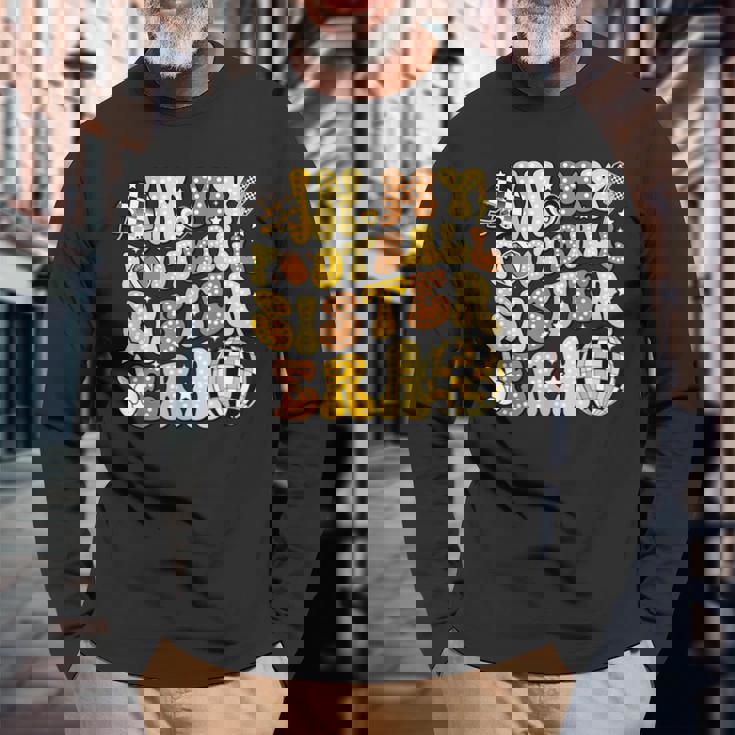 In My Footballister Era アメリカンフットボールヘルメットゲームデー 長袖Tシャツ 高齢者への贈り物