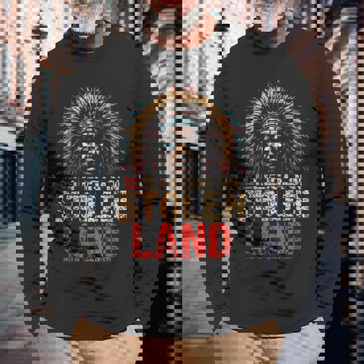 Indigenous Pride – Honoring Native History 長袖Tシャツ 高齢者への贈り物