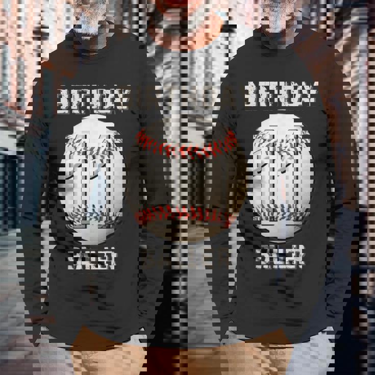 It's My 11Th Birthday 野球 11歳の少年少女 長袖Tシャツ 高齢者への贈り物