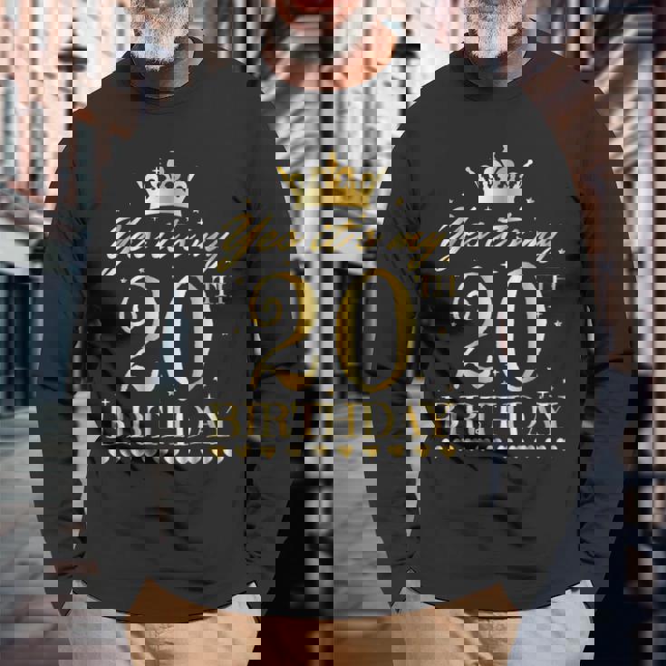 It's My 20Th Birthday Party ケーキ お祝い 楽しい20年 長袖Tシャツ 高齢者への贈り物