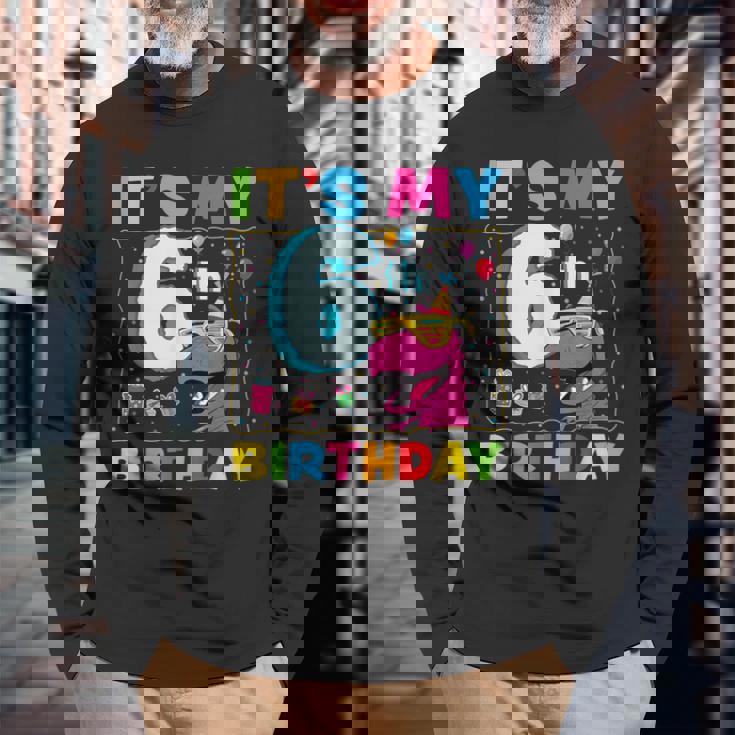 It's My 6Th Birthday Happy 6Ix Year T-Rex 恐竜 面白い 長袖Tシャツ 高齢者への贈り物