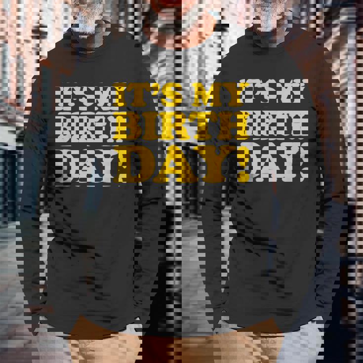 It's My Birthday 長袖Tシャツ 高齢者への贈り物