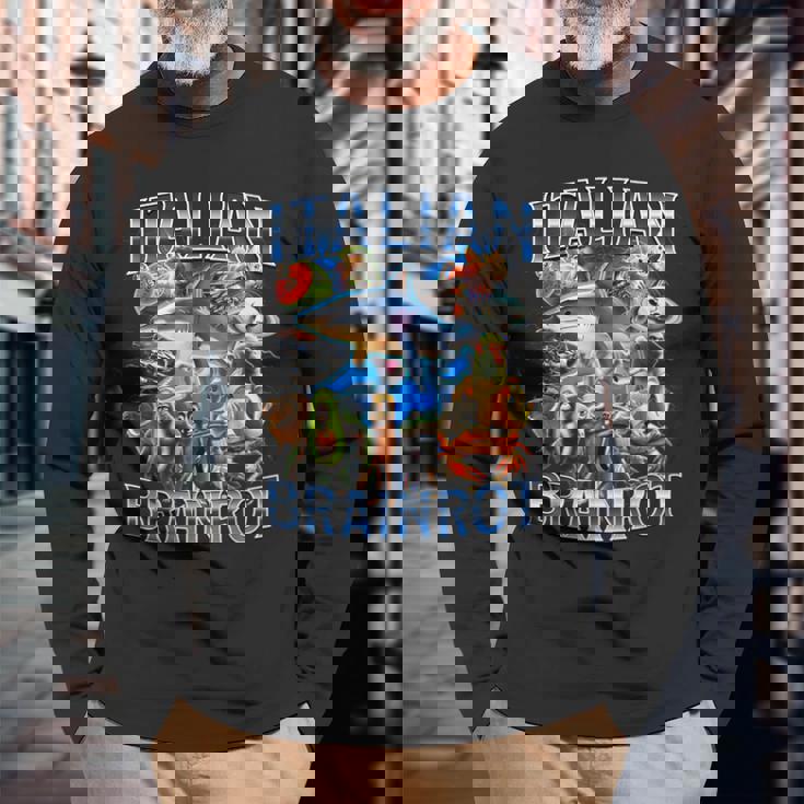 Italiana Brainrot 長袖Tシャツ 高齢者への贈り物