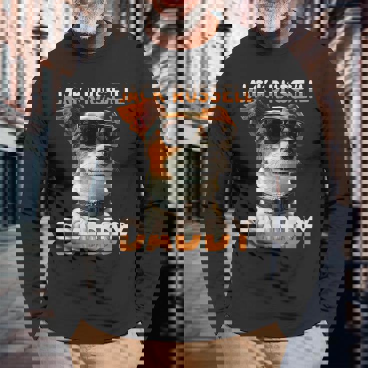 Jack Russell Daddyジャック・ラッセル・パパ・ヴァータグ・パパ・ジャック・ラッセル・テリア 長袖Tシャツ 高齢者への贈り物