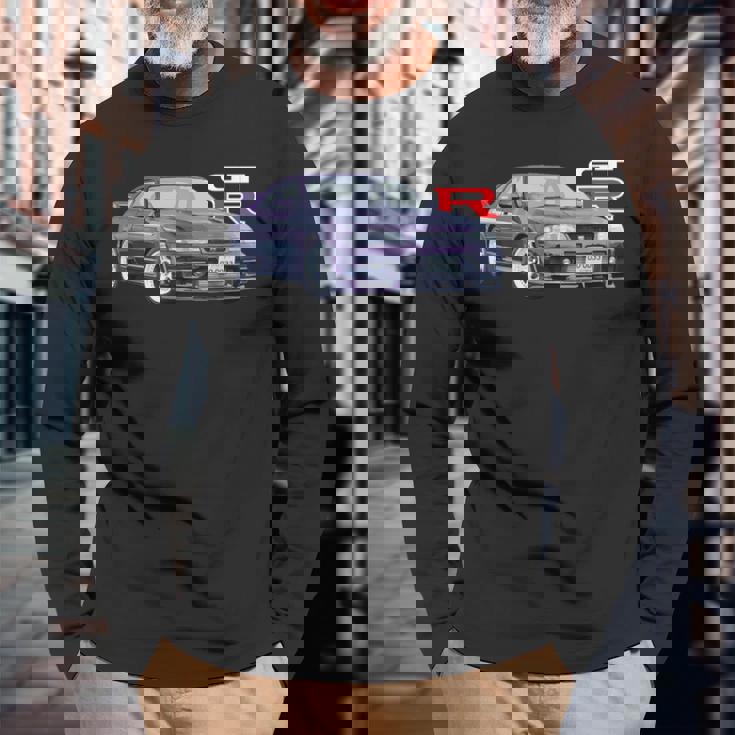 Jdm Car R33-Spec ミッドナイトトラック 400R 長袖Tシャツ 高齢者への贈り物