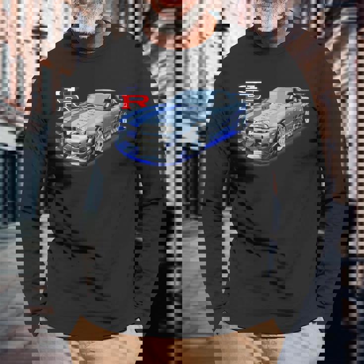 Jdm Car-Spec Kv2 シルバー Bnr34 レース 長袖Tシャツ 高齢者への贈り物