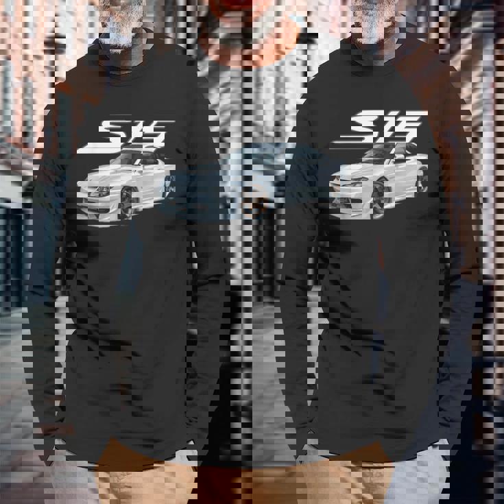 Jdm Car15ertextanced Aspen ホワイト ドリフトマシン 長袖Tシャツ 高齢者への贈り物