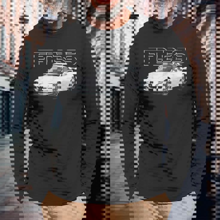 Jdm Fd ロータリーカー ホワイト 長袖Tシャツ 高齢者への贈り物