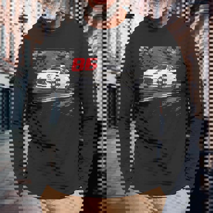 Jdm カー ストリート ドリフト レース Dk 土屋 86 アニメ 長袖Tシャツ 高齢者への贈り物