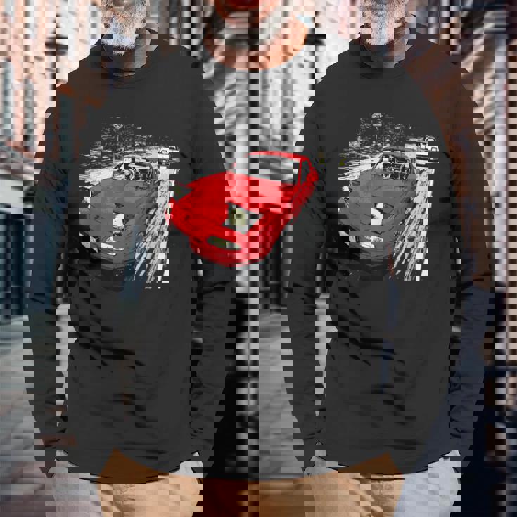 Jdm カー ストリート ドリフト レース 86S Na ロードスター アニメスタイル 長袖Tシャツ 高齢者への贈り物