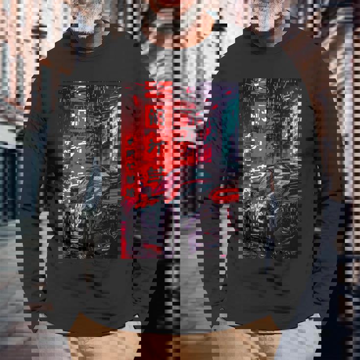 Jdm ジャパン ドリフト レーシング チューニング スポーツカー 東京 ドリフト 長袖Tシャツ 高齢者への贈り物