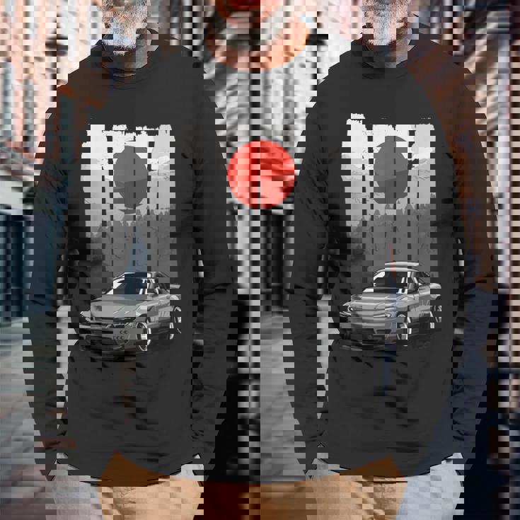 Jdm15 シルビアジャパン ドリフトカー ライジングサンチューニング 長袖Tシャツ 高齢者への贈り物