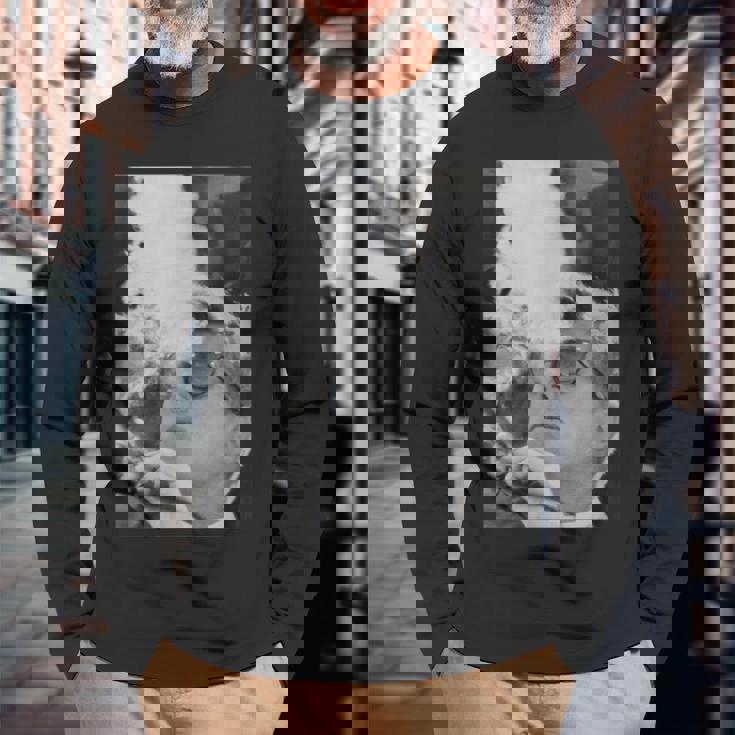 Jfk スモークとシェード 長袖Tシャツ 高齢者への贈り物