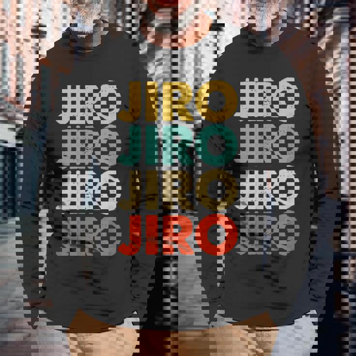 Jiro 二郎 長袖Tシャツ 高齢者への贈り物