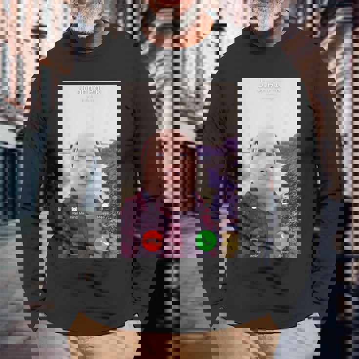 John Pork Is Calling 長袖Tシャツ 高齢者への贈り物