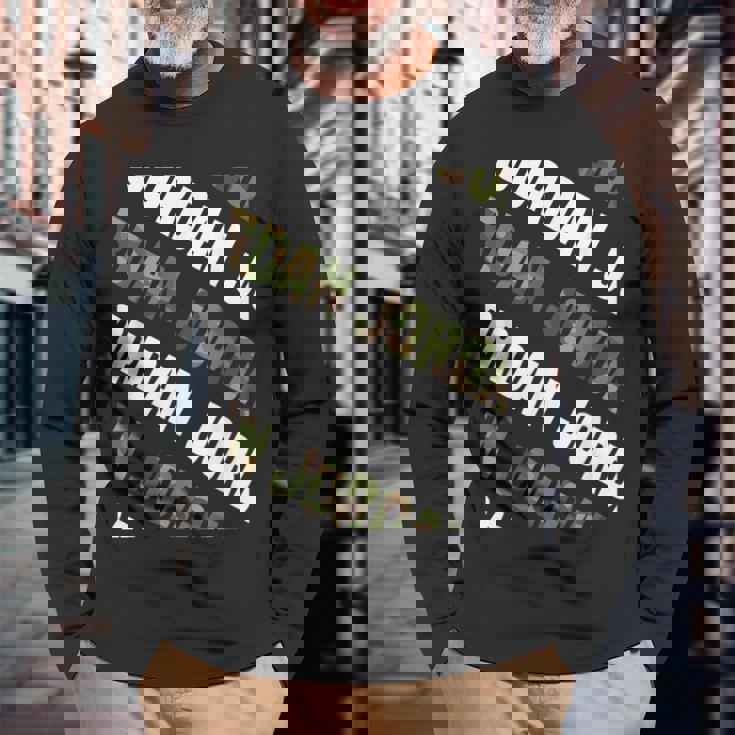 Jordanカモ柄グリーンカモフラージュ 長袖Tシャツ 高齢者への贈り物