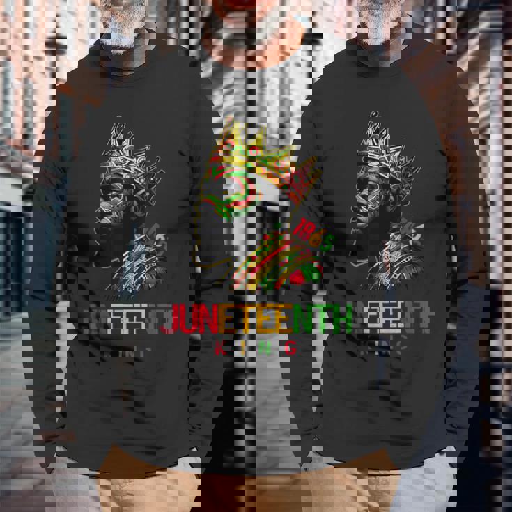 Junenth King Junenth シャツ メンズ ブラック メンズ 長袖Tシャツ 高齢者への贈り物