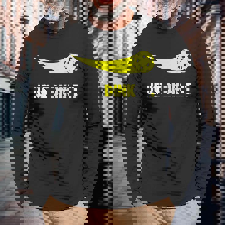 Just Dink It ピックルボールシャツ メンズ レディース キッズ 長袖Tシャツ 高齢者への贈り物