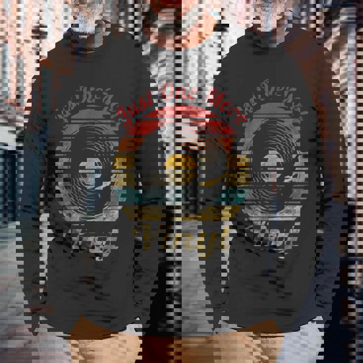Just One More ビニールレトロレコード ヴィンテージミュージック 長袖Tシャツ 高齢者への贈り物