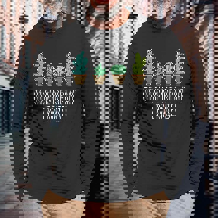 Just One More 植物 多肉植物 サボテン愛好家 長袖Tシャツ 高齢者への贈り物