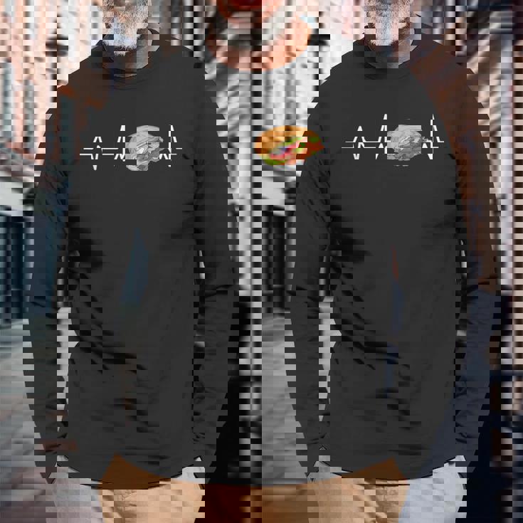 Kebab ハートビートケバブギフト ケバブ 長袖Tシャツ 高齢者への贈り物