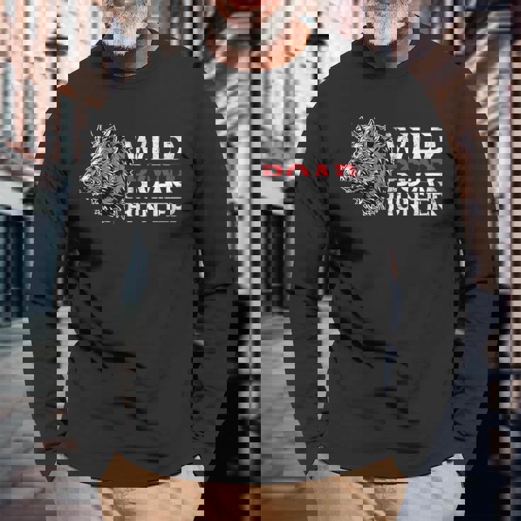 メンズ Keiler Wild 猪 ハンターの諺 長袖Tシャツ 高齢者への贈り物