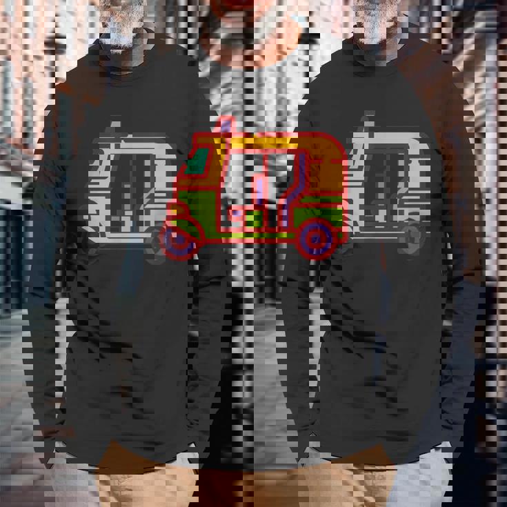 Keralite Malayaliの自動車人力車愛好家面白いインド 長袖Tシャツ 高齢者への贈り物