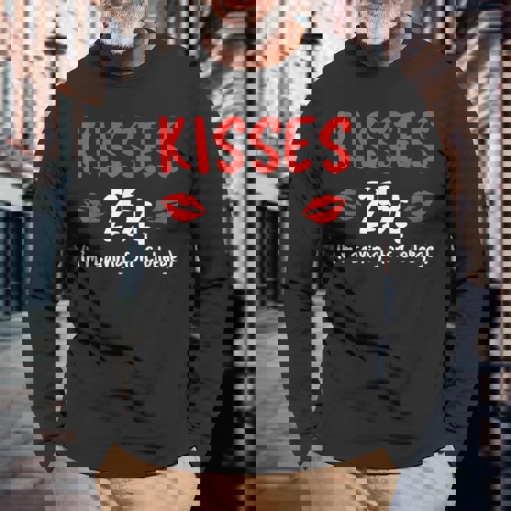 Kisses 25 Imave For College バレンタインデー デザイナー 長袖Tシャツ 高齢者への贈り物