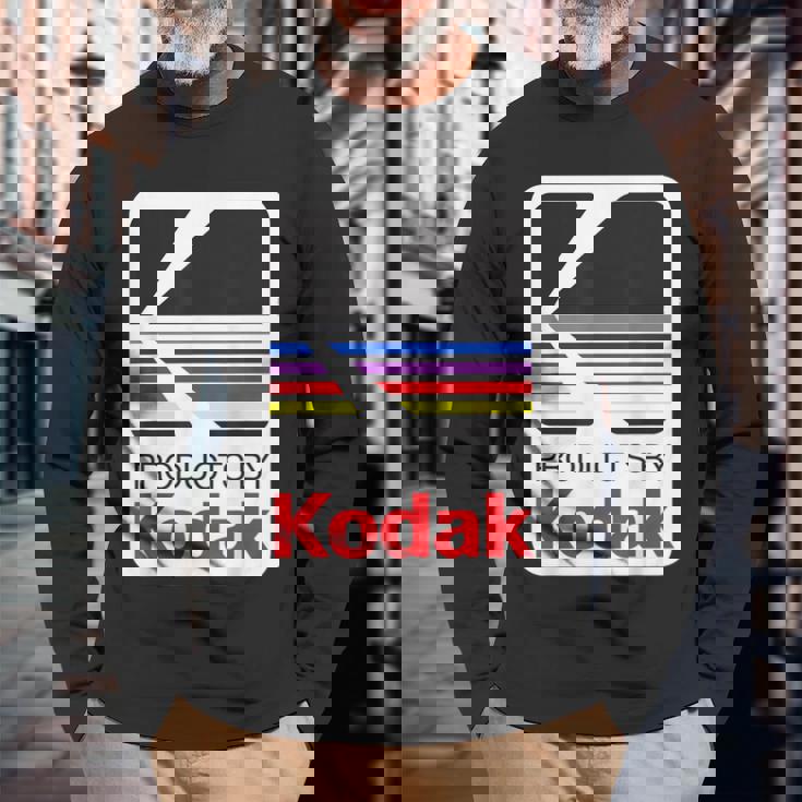 Kodak ビンテージロゴによる商品 長袖Tシャツ 高齢者への贈り物