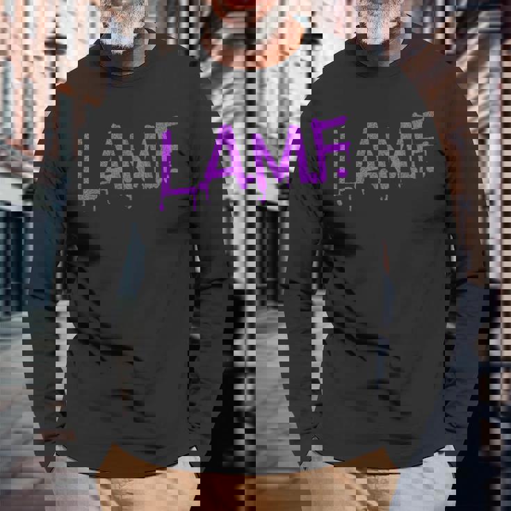 LAMF ラムパンクロックレトロデビーファンタイムサマーキャンプ 長袖Tシャツ 高齢者への贈り物