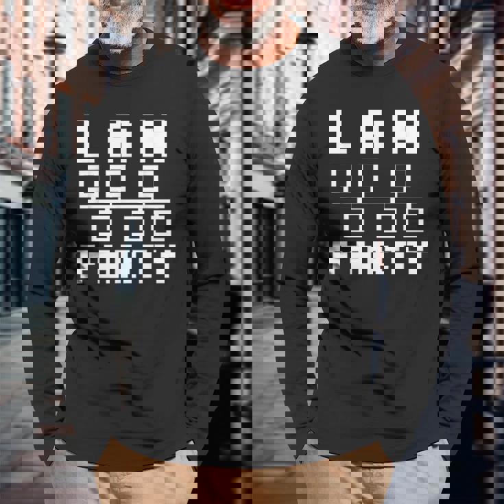 Lan Party レトロゲームtシャツ 長袖Tシャツ 高齢者への贈り物