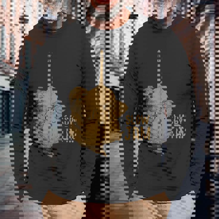 Lazy メンズ レディース ナマケモノ ギフト 長袖Tシャツ 高齢者への贈り物