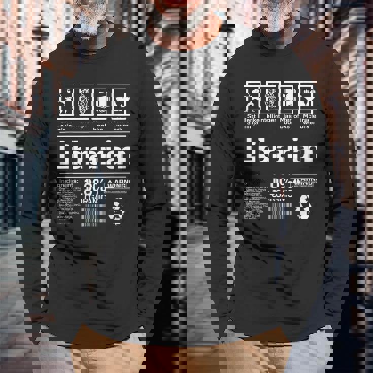 Librarian 面白い図書館ギフト 長袖Tシャツ 高齢者への贈り物