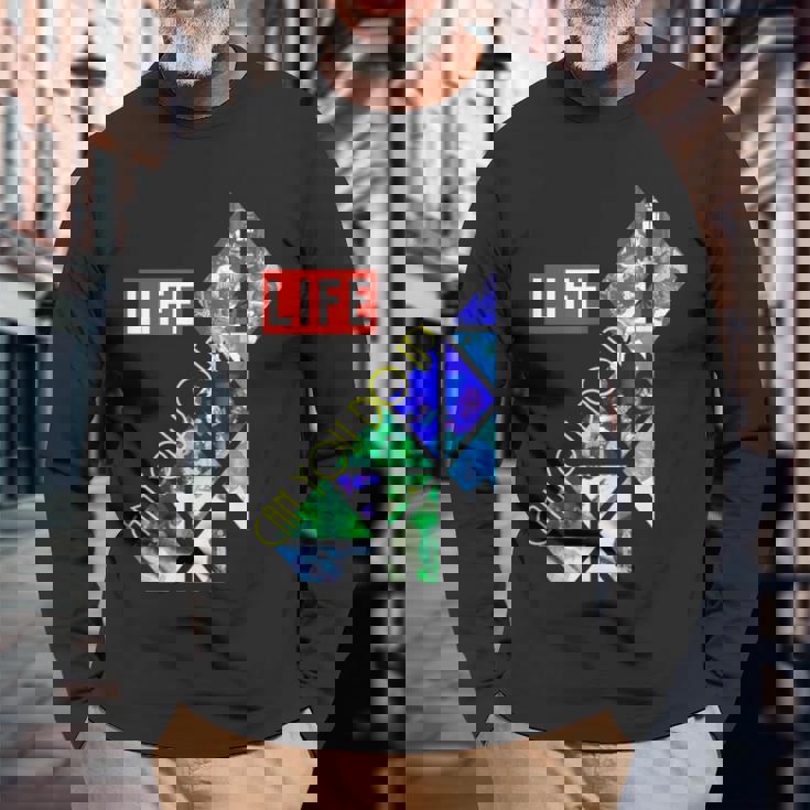 Life Picture Collection ゲーム（３） Can You Do It 長袖Tシャツ 高齢者への贈り物