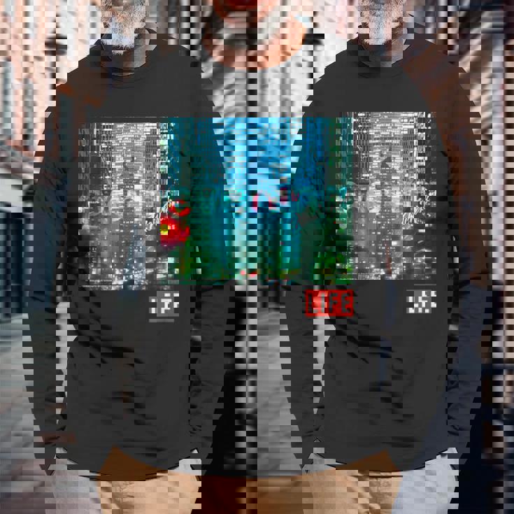 Life Picture Collection トラベル1 Evening ／ New York 長袖Tシャツ 高齢者への贈り物