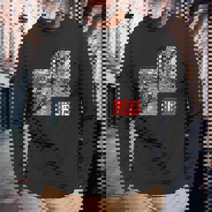 Life Picture Collection 猫（2） 長袖Tシャツ 高齢者への贈り物