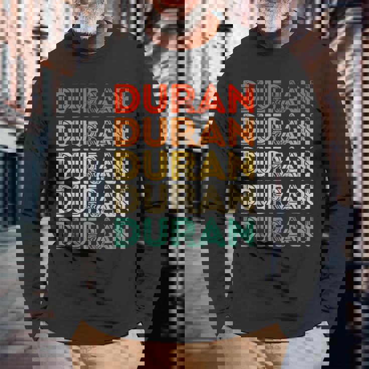 Love Heart Duran ヴィンテージスタイル ブラック デュラン 長袖Tシャツ 高齢者への贈り物