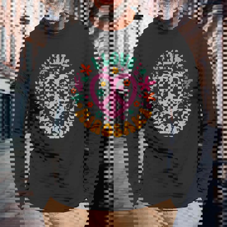 I Love Hirosaki アイ・ラブ・ヒロサキ 長袖Tシャツ 高齢者への贈り物