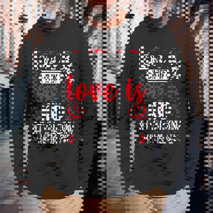 Love Is Patient But Y'all Make Me Lose My Mind Faith 長袖Tシャツ 高齢者への贈り物