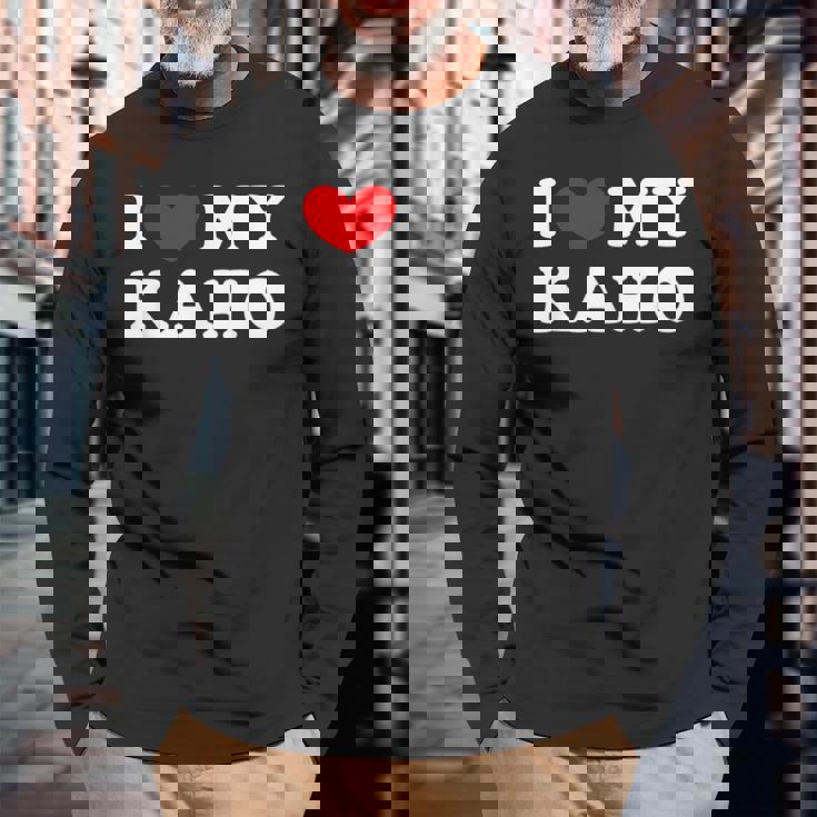 I Love My Kaho カホ大好き 長袖Tシャツ 高齢者への贈り物