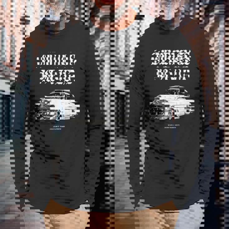 Lowrider's Porida Kustom リードそり ホットロッド マッスルカー 長袖Tシャツ 高齢者への贈り物