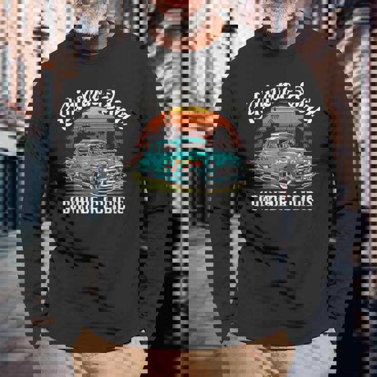 Lowrider Chicano Oldies カーデザイン クール クラシックカー 長袖Tシャツ 高齢者への贈り物