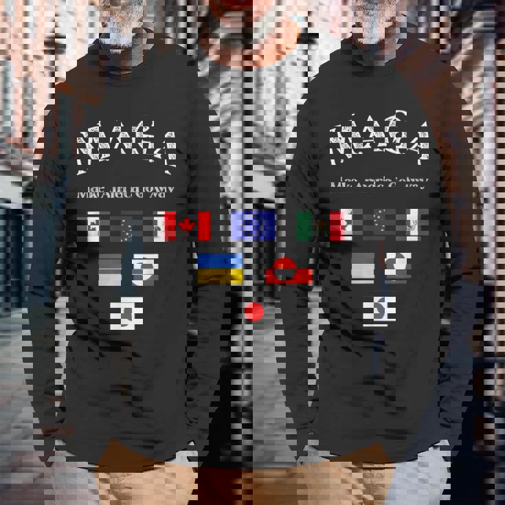 MAGA Make America Go Away 長袖Tシャツ 高齢者への贈り物