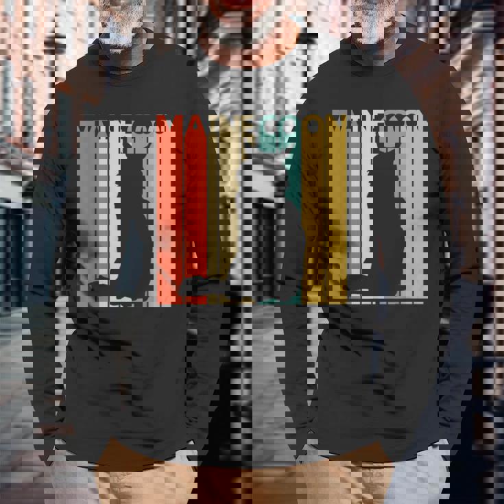 Maine Coon メインクーン 長袖Tシャツ 高齢者への贈り物