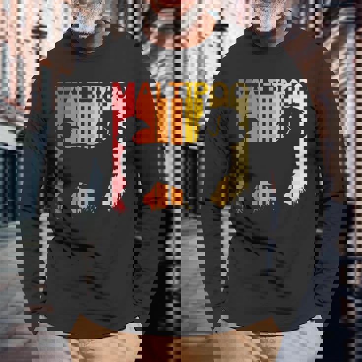 Maltipoo マルプー 長袖Tシャツ 高齢者への贈り物