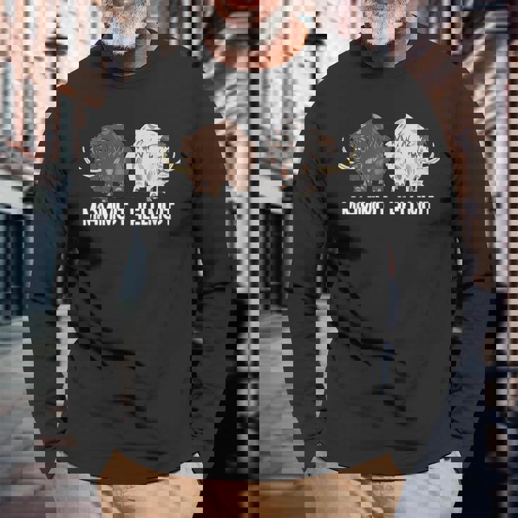 Mammut ヘルムート 石器時代 象 恐竜種 恐竜 長袖Tシャツ 高齢者への贈り物