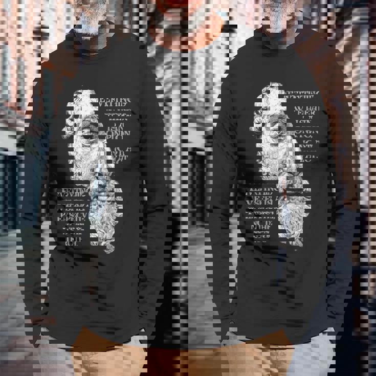 Marcus Aurelius ストイック哲学 ローマ哲学者の名言 長袖Tシャツ 高齢者への贈り物